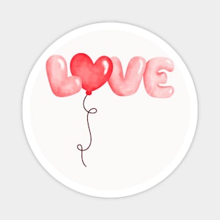 Love is in the Air Valentines Day Heart Bubble Sweetie Pink Premium Magnet